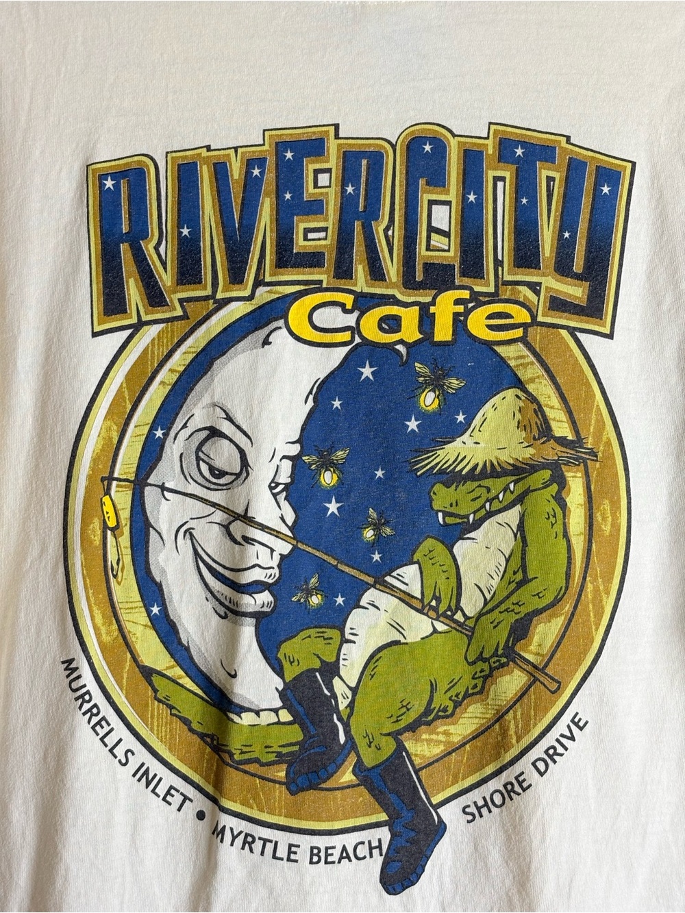 Tee XL White River City Cafe Myrtle Beach Y2K